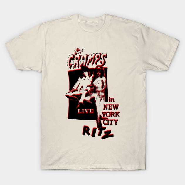 the cramps live in new york offset graphic T-Shirt by HAPPY TRIP PRESS